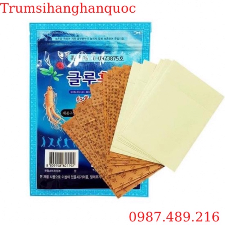 Cao Dán Hồng Sâm hàn quốc túi xanh 20 miếng [ Hàng Mới Về ]