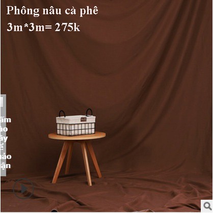 Phông nền 3m*3m  chụp ảnh vải trơn chụp Lookbook hoặc livestream khổ lớn (Tặng 4 móc treo)