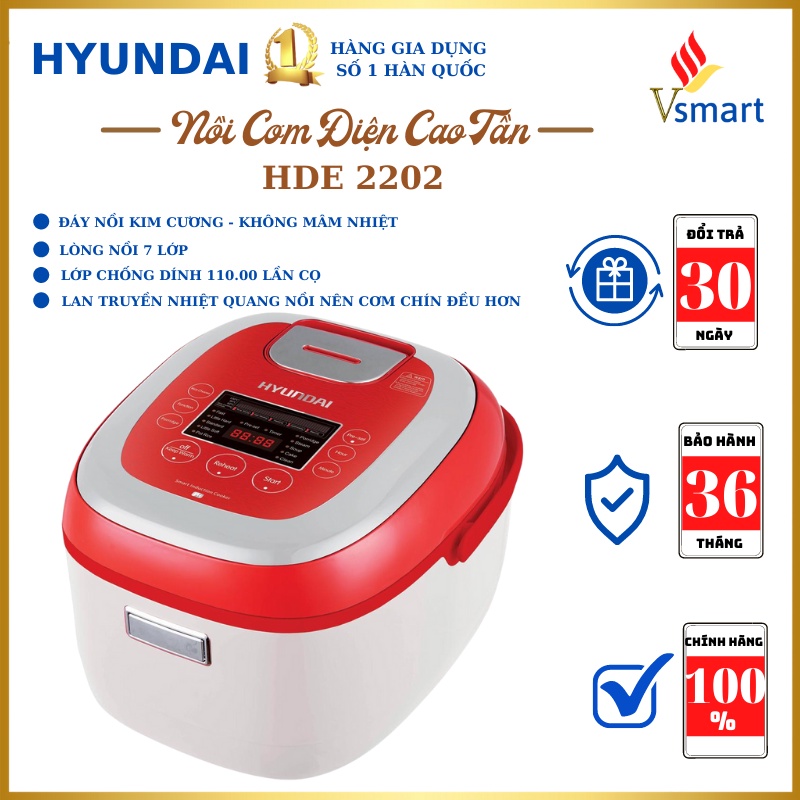 Nồi Cơm Điện Cao Tần HDE 2202R/W 1.5L Cam Kết Hàng Chính Hãng Bảo Hành 12 Tháng 1 Đổi 1 Trong 30 Ngày