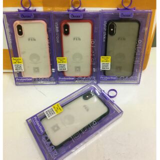 Ốp lưng Ou case nhám viền màu iphone X/XS