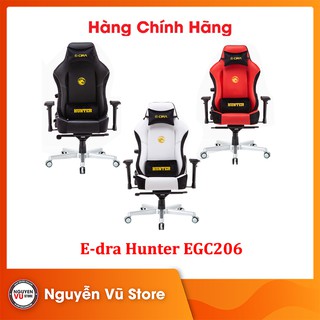Ghế Gaming E-dra Hunter EGC206 Phiên Bản Nâng Cấp Chân Nhôm Bạc - Hàng Chính Hãng