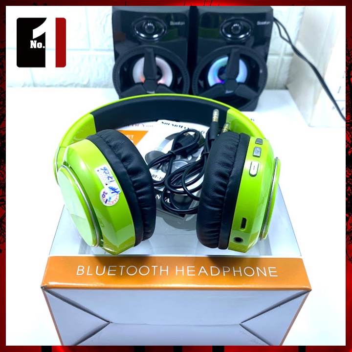 Tai Nghe Headphone Chụp Tai Chính Hãng SOUNDMAX BT100 Tai Nghe Nhạc Điện Thoại Úp Tai Không Dây