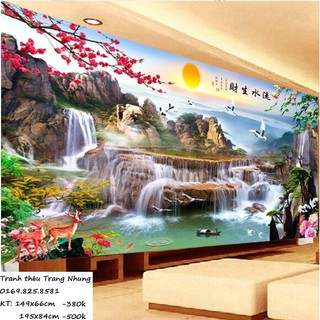 Tranh thêu phong cảnh fj0743,44
