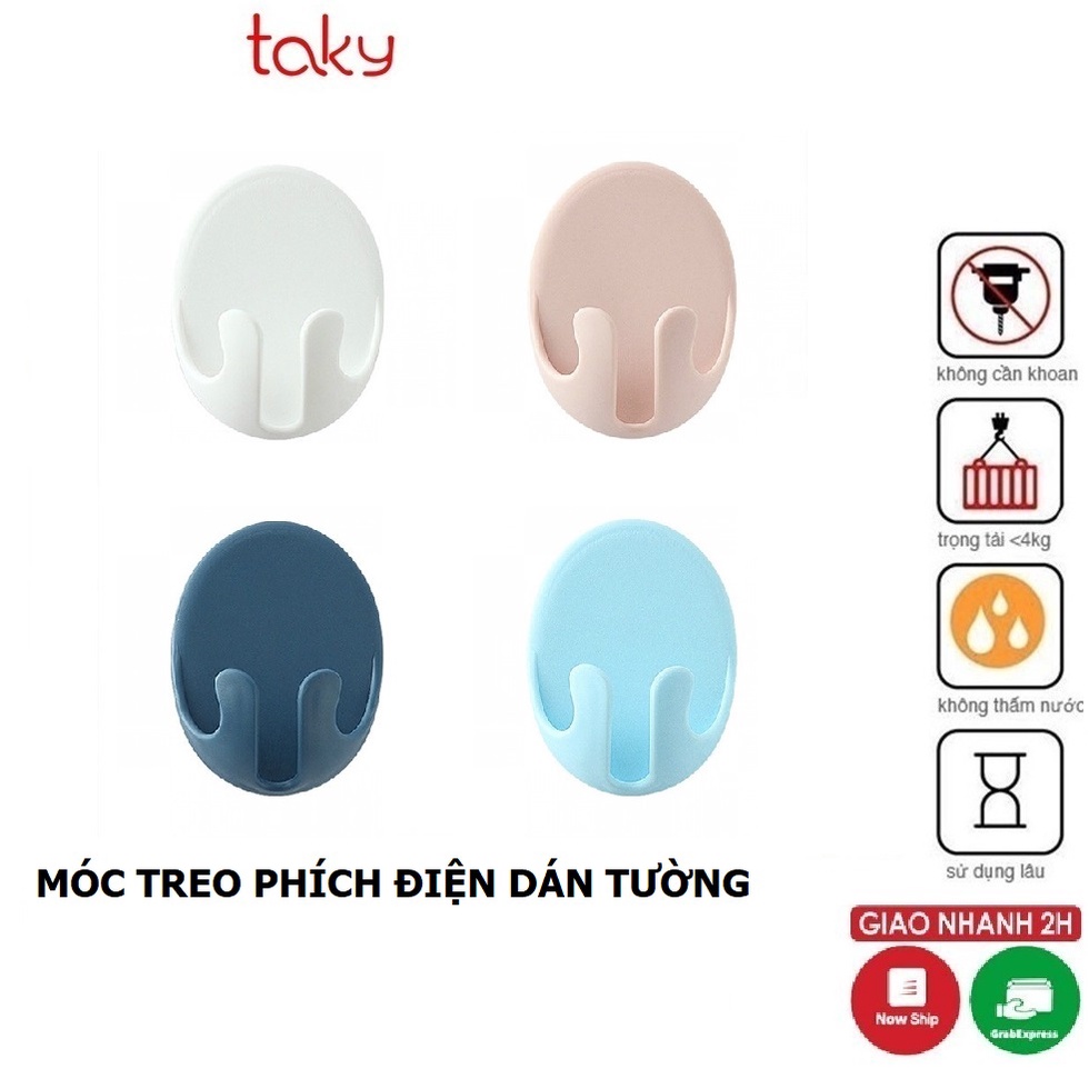 Móc Gài Phích Điện - Taky, Dán Tường Treo Phích Điện Và Treo Đồ Đa Năng, Tiện Dụng Cho Gia Đình, Kiểu Dáng Đẹp,2235