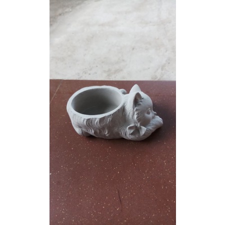 Chậu xi măng  thú trồng sen đá xương rồng hình mèo dễ thương.tô tượng
