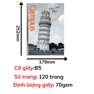 Vở campus kẻ ngang 120 trang