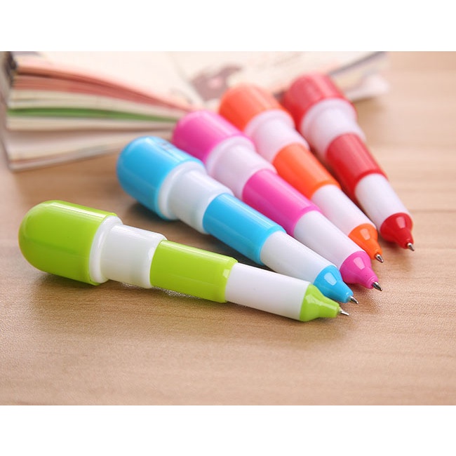 Bút bi mực xanh hình viên thuốc, sỉ lẻ đồng giá BB07