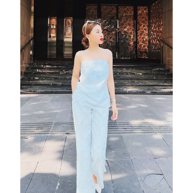 HÀNG TK - SET BỘ REN HOA ÁO 2 DÂY QUẦN SUÔNG SANG CHẢNH - MH278