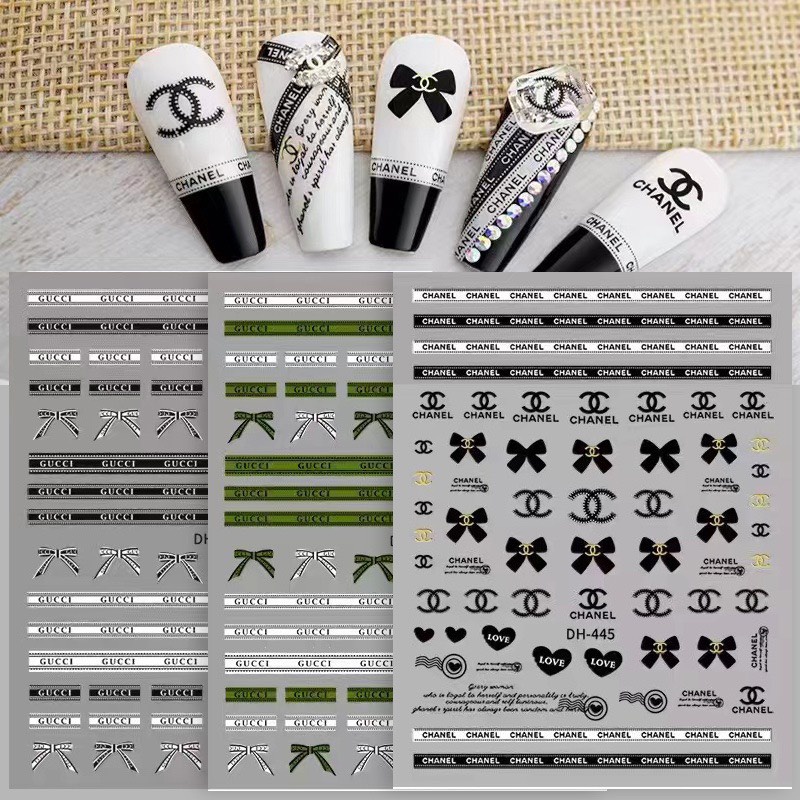 Stick mới 2022 , sticker hình dán móng thương hiệu mẫu HOT