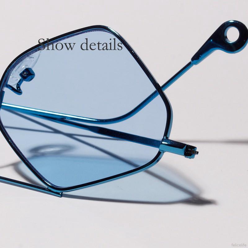 Kính râm nữ gọng kim loại đính đá nhiều màu phong cách retro | BigBuy360 - bigbuy360.vn