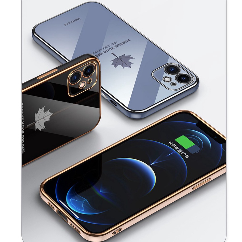 Ốp Điện Thoại Mềm In Hình Lá Phong Cho Iphone 12 11 Pro 11pro Max 12 Mini Pro 12pro 11pro Max