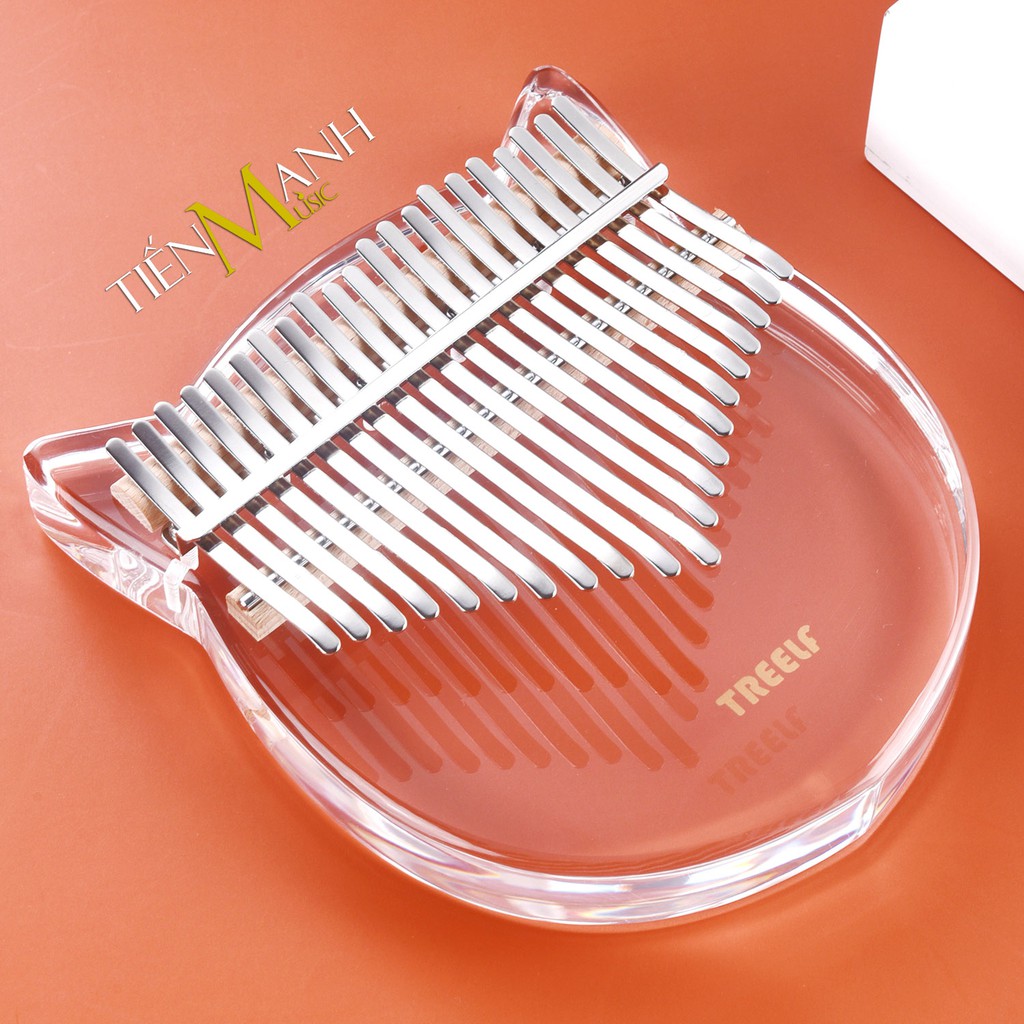 Đàn Kalimba Trong Suốt 21 Phím Treelf TF-21C Hình Mèo Acrylic TF21C - Chính Hãng