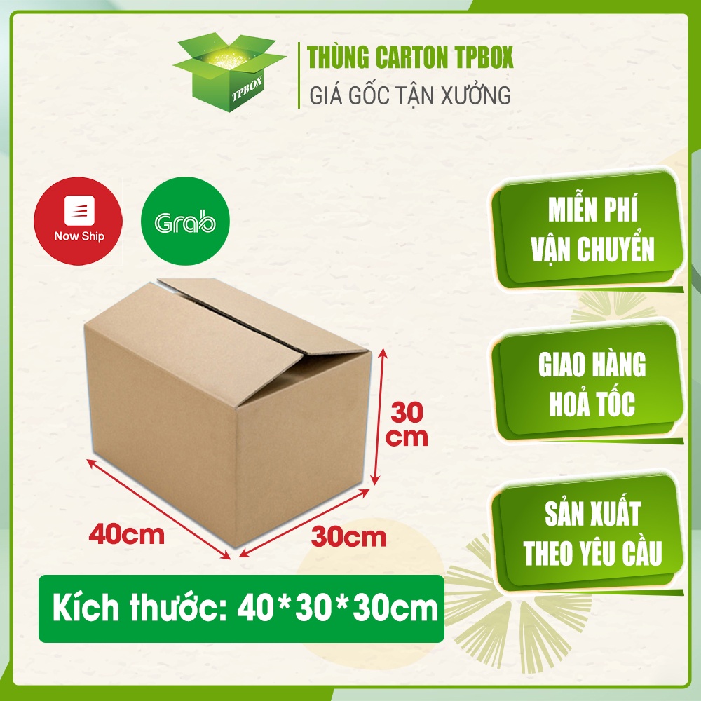 Thùng giấy carton bigisze 40x30x30 ,bộ 10 Thùng đóng hàng