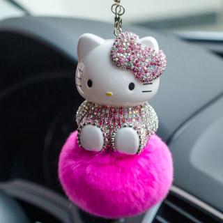 Phụ kiện trang trí cho xe hơi hình mèo Hello Kitty
