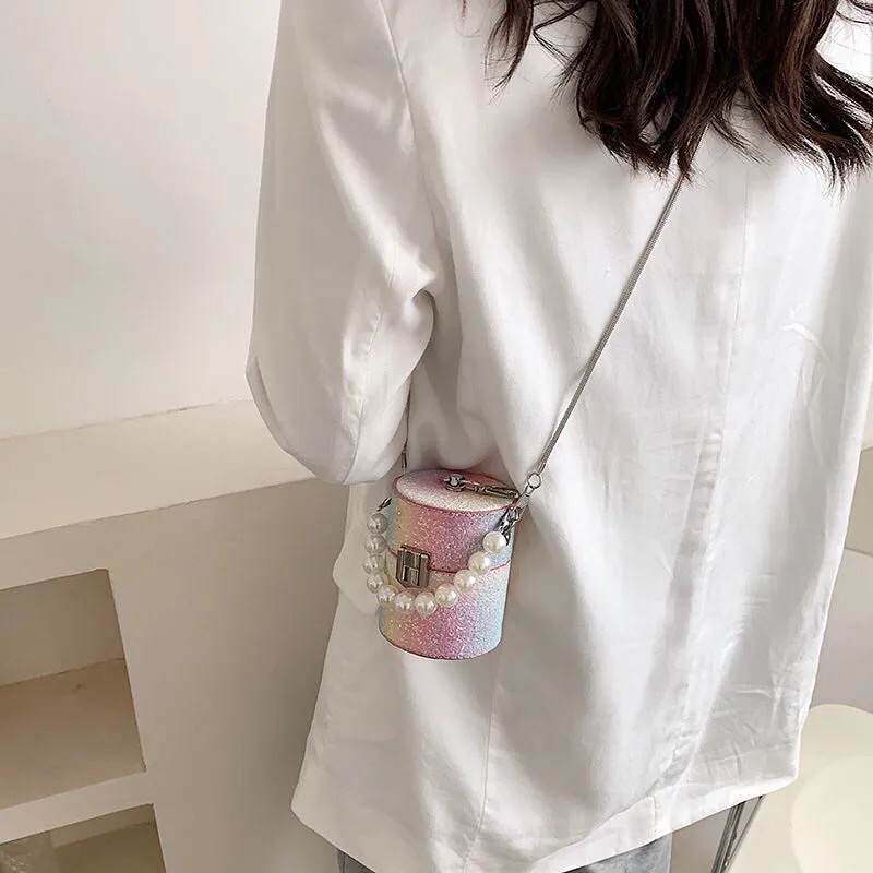 - RẺ VÔ ĐỊCH - TÚI ĐEO VAI DẠNG HỘP MINI DÂY CHUỖI THIẾT KẾ THỜI TRANG