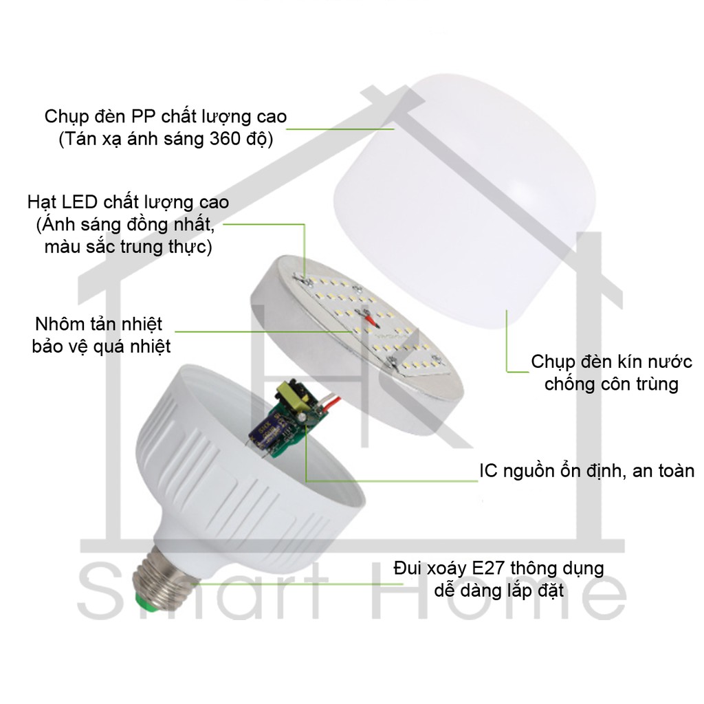 Bóng Đèn Led Trụ Siêu Sáng Tiết Kiệm Điện