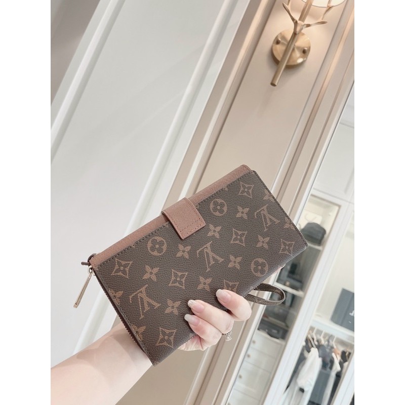 Ví Clutch W266-20 LV hàng da đẹp fullbox 3 màu