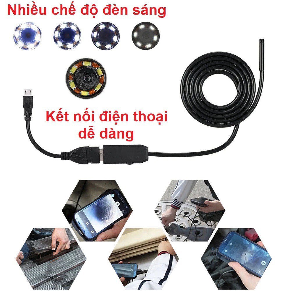 Camera nội soi chống nước cao cấp dài 7m - Camera nội soi siêu tiện ích đường kính 7mm dài 7m