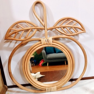 Gương Mây Tre Đan Quả Táo G09