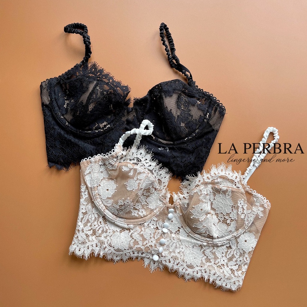 B31 | Áo Bra Ren Mi Cúc Áo Lót Bralette Nâng Ngực Nhẹ Có Gọng Có Mút La Perbra - B31