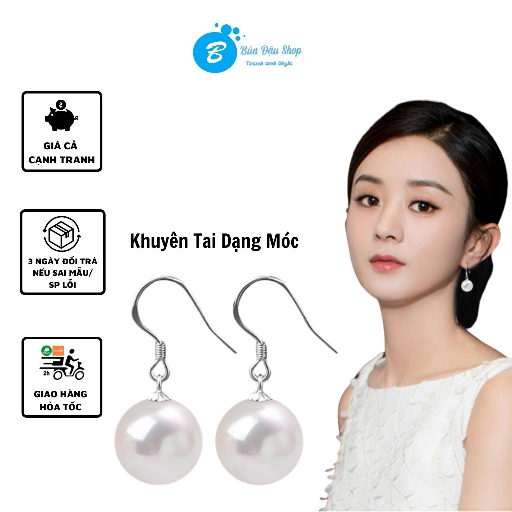 Khuyên Tai Giả Ngọc Trai Dạng Móc