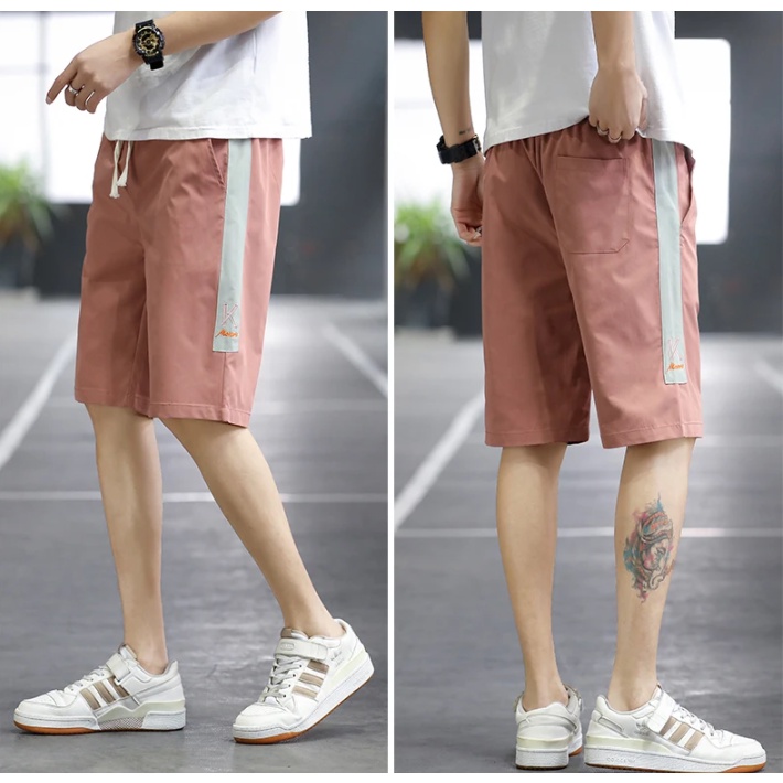 Quần Short Dây Rút Thêu Họa Tiết Mới Cho Nam