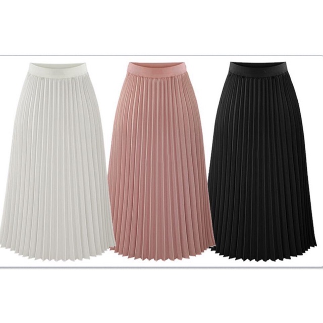 [ Mã FAXANH55 giảm 10K đơn 50K] Chân váy dập ly midi chất kate | BigBuy360 - bigbuy360.vn