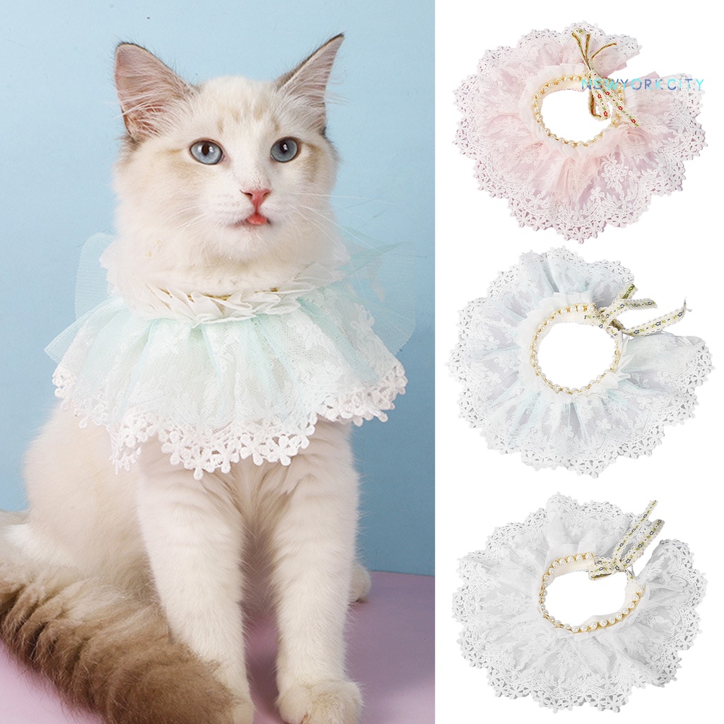 Vòng Cổ Đính Ngọc Trai Nhân Tạo Thân Thiện Với Làn Da Dành Cho Mèo Cưng