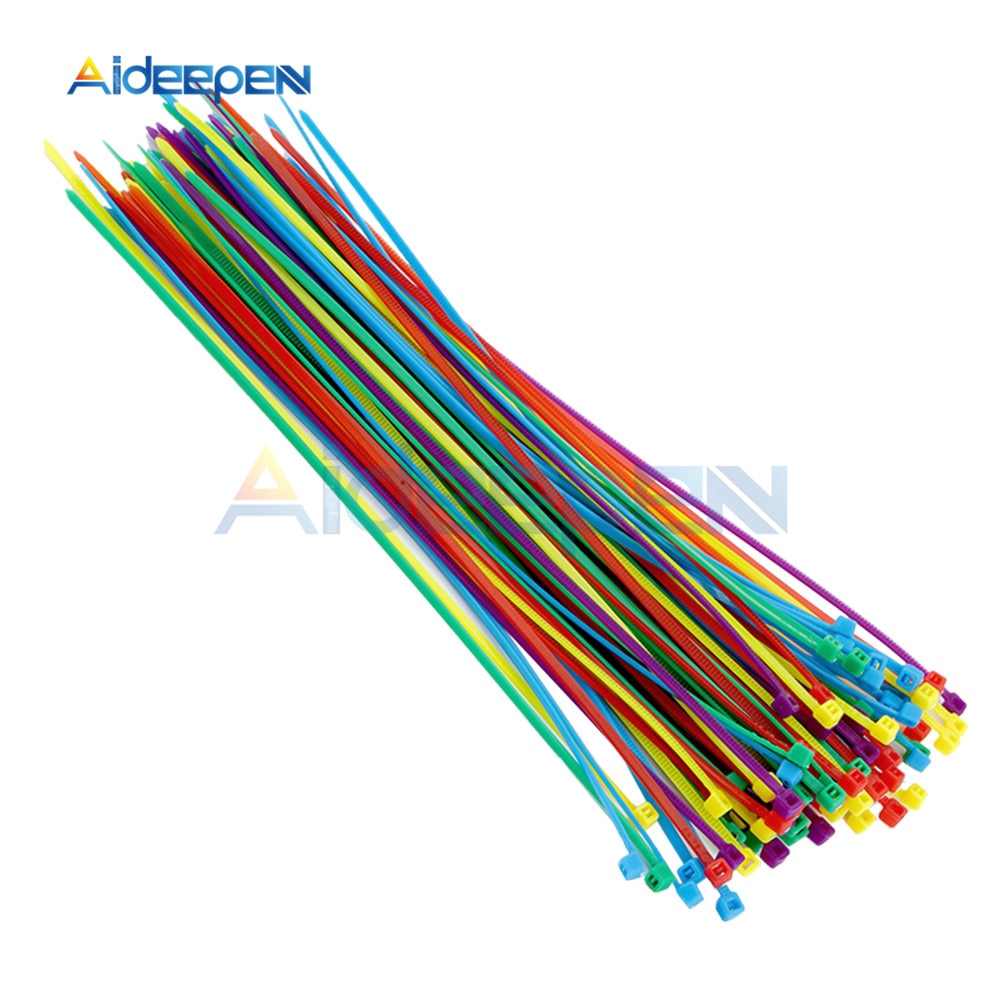 100pcs/bag 200mm Self-locking Nylon Cable Ties 8inch 12 color Plastic Zip Tie Wire Binding Wrap Straps Fasten Cable | BigBuy360 - bigbuy360.vn
