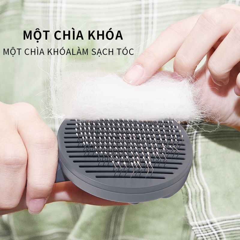 [HCM] PAKEWAY T9 Lược chải lông chó mèo cao cấp - cải tiến nút bấm lấy lông thừa dễ dàng-[CW-ST9]