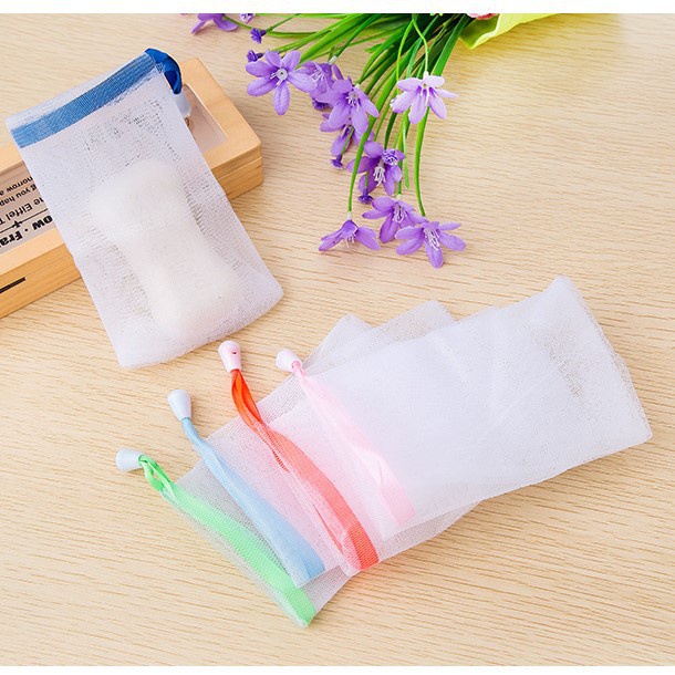 Túi lưới đựng xà phòng tạo bọt có dây rút tiện lợi size  Store4girls