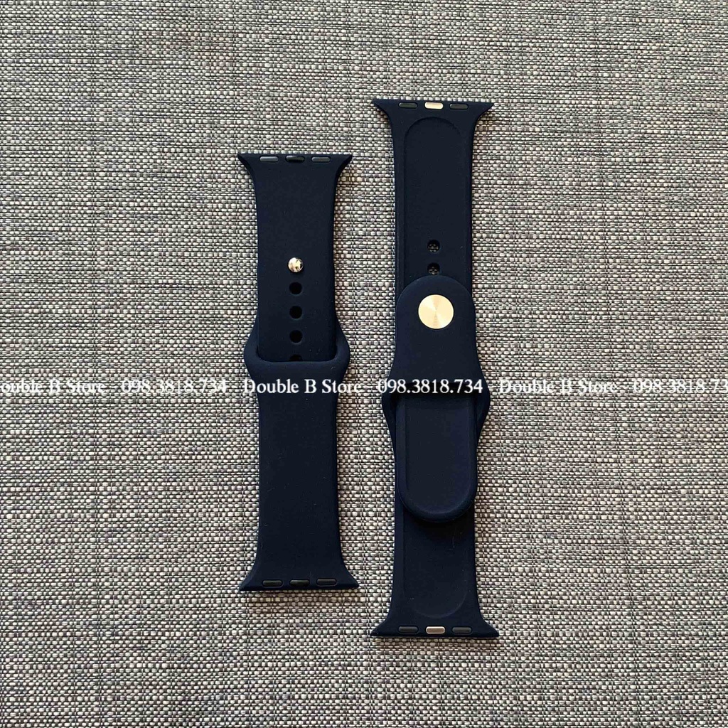 Dây Apple Watch cao su chống bẩn màu xanh pacific siêu mềm cho đồng hồ thông minh Series 1/2/3/4/5/6/SE T500