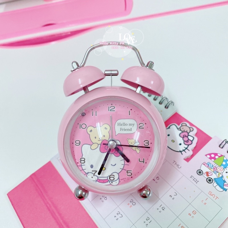 Đồng hồ báo thức để bàn Hello Kitty