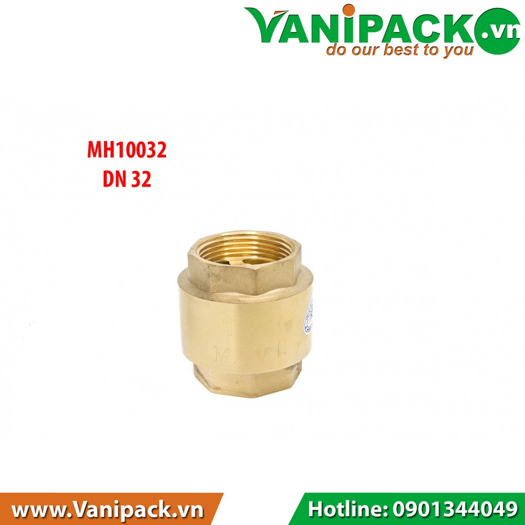 Van 1 Chiều Đồng Lò Xo Nêm Nhựa MBV - PN 10 DN 32 Minh Hòa MH10032