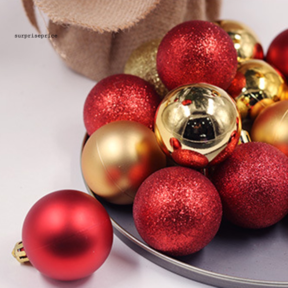 Set 24 quả châu trang trí cây thông giáng sinh năm mới