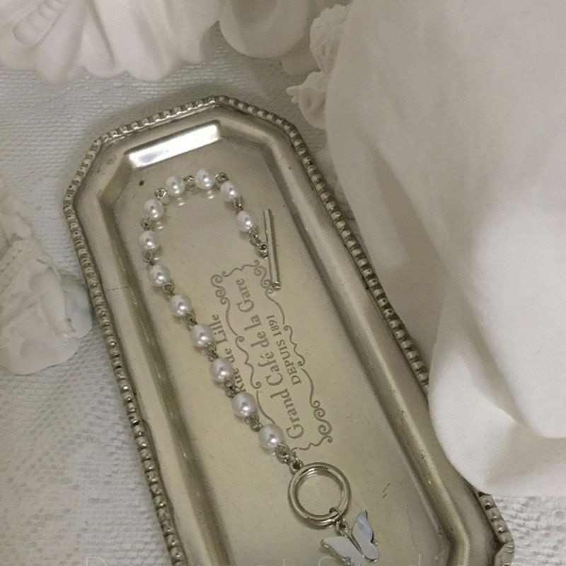 Ốp Vòng Tay Đính Ngọc Trai Phong Cách Retro Hàn Quốc nữ