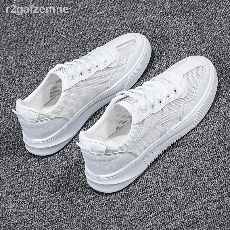 Giày thể thao/ Sneakersgiày nike namↂ✚۩Giày nam mùa hè thoáng khí mỏng lưới rỗng nhỏ bảng trắng thanh niên thể