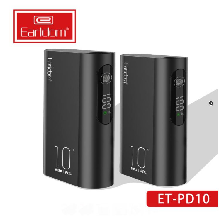 Sạc dự phòng 10000 mah chính hãng Earldom PD10 Thiết kế nhỏ gọn sử dụng công nghệ pin lion