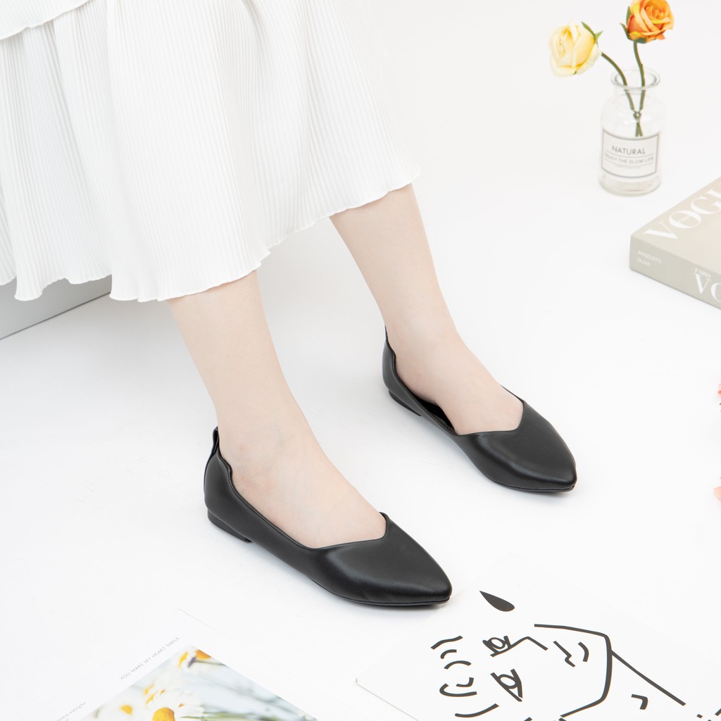 [Mã FATHANG5 giảm 10K đơn 50K] Giày búp bê nữ mũi nhọn đế bệt MWC NUBB- 2170 | BigBuy360 - bigbuy360.vn