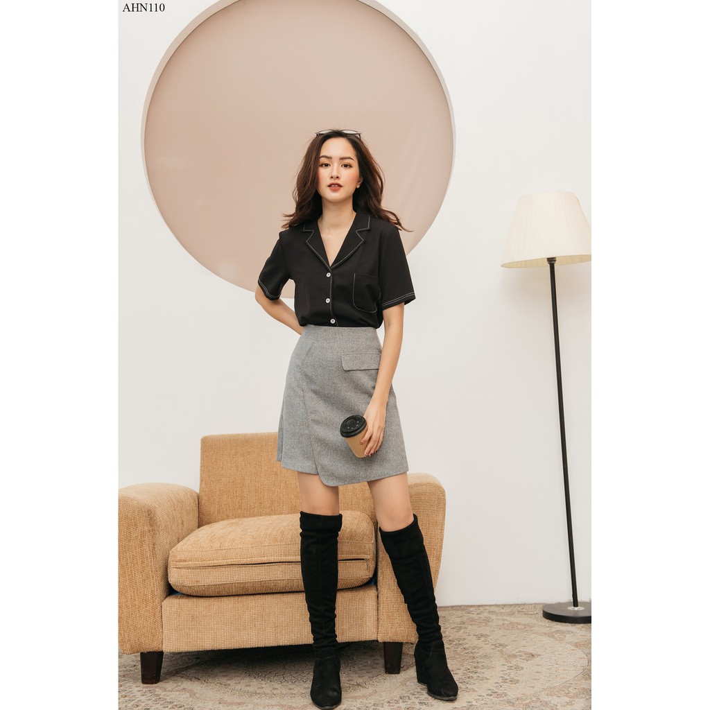 Áo sơ mi pizama trần chỉ túi ngực TIIN STORE AHN110 | BigBuy360 - bigbuy360.vn