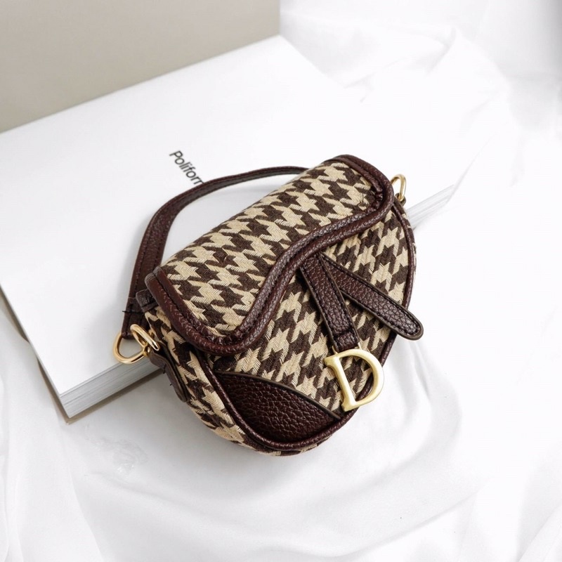 Túi yên ngựa dạ ziczac bản dây to size 17