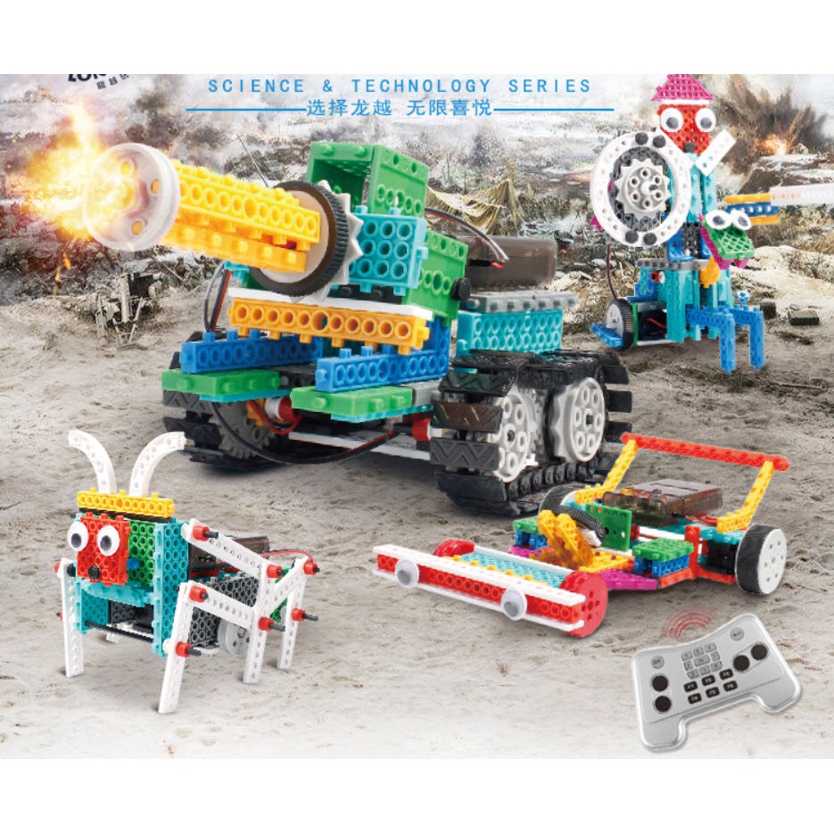 Lego thông minh STEM DIY Robots kids 4in1 HIQ