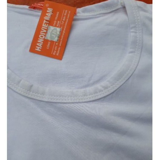 Aó thun Lót Nam HANOIVIETNAM ,áo không tay 3 lỗ, Cộc Tay nam Cổ Tròn chất cotton mỏng mềm màu trắng | BigBuy360 - bigbuy360.vn