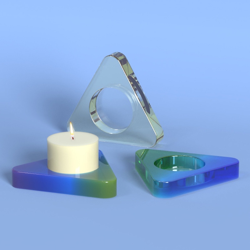 Khuôn Silicone Làm Giá Đỡ Nến Hình Tam Giác DIY