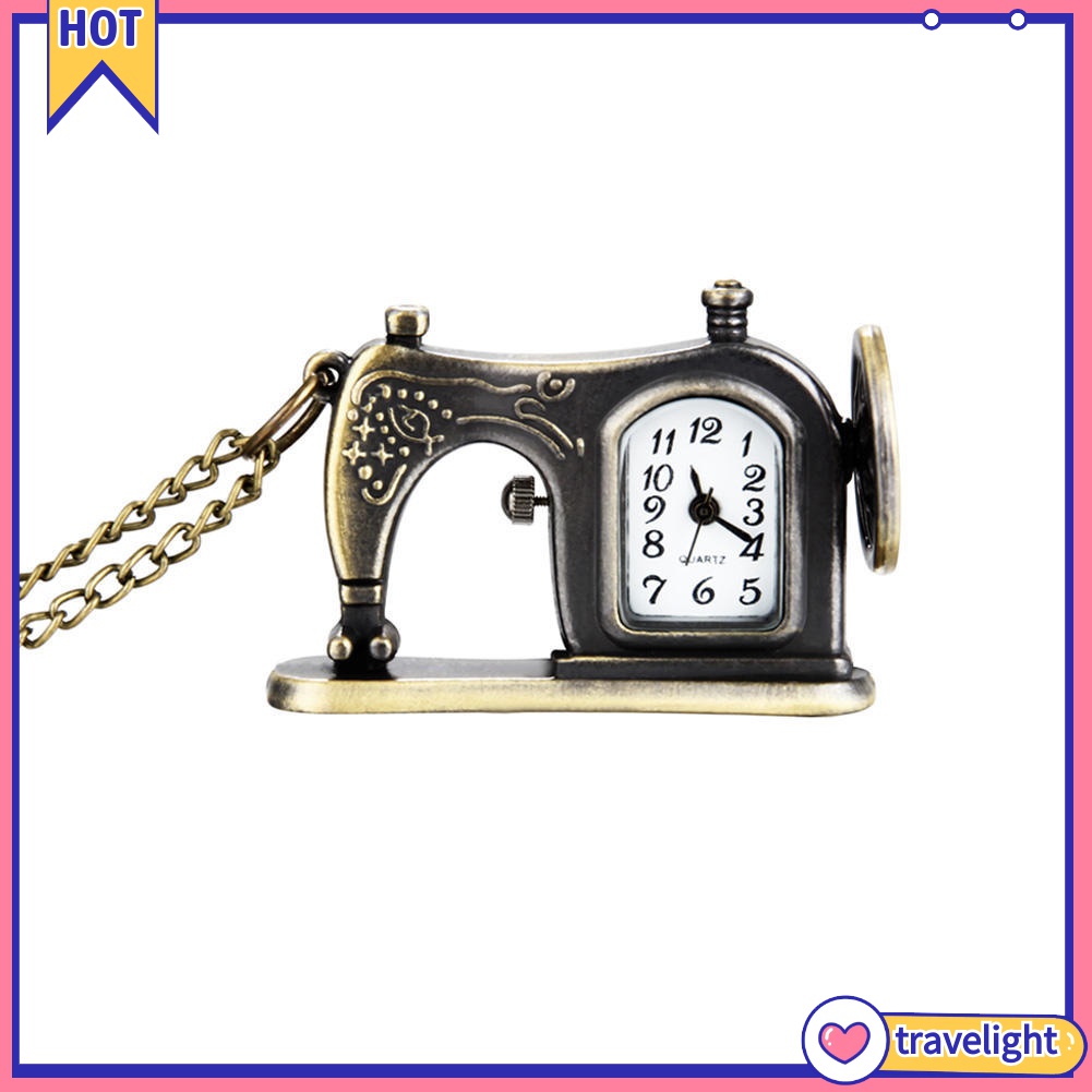 Đồng Hồ Quả Quýt Mặt Hình Máy May Phong Cách Vintage K3