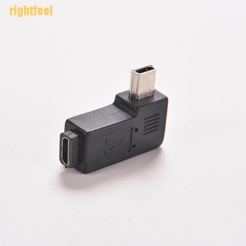 rightfeel USB Micro 5Pin Female to Mini 5Pin Male 90 Degree Angle Adapter Converter | BigBuy360 - bigbuy360.vn
