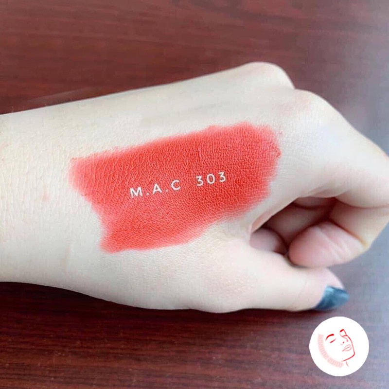 Son MAC Powder Kiss Màu 303 Style Shocked – Đỏ Cam