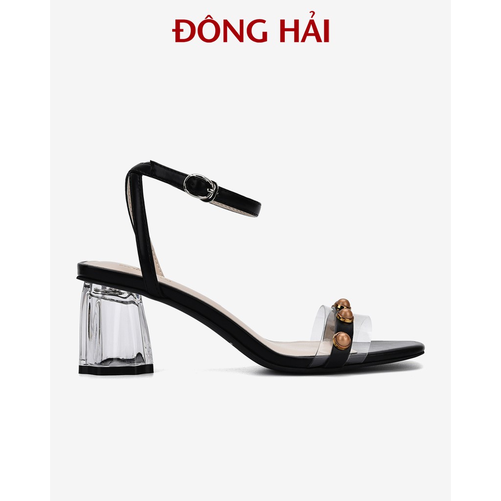 &quot;TẶNG NGAY 30K khi theo dõi gian hàng &quot;Sandal nữ Đông Hải gót vuông quai ngang đế cao 7cm trong suốt - S85P2