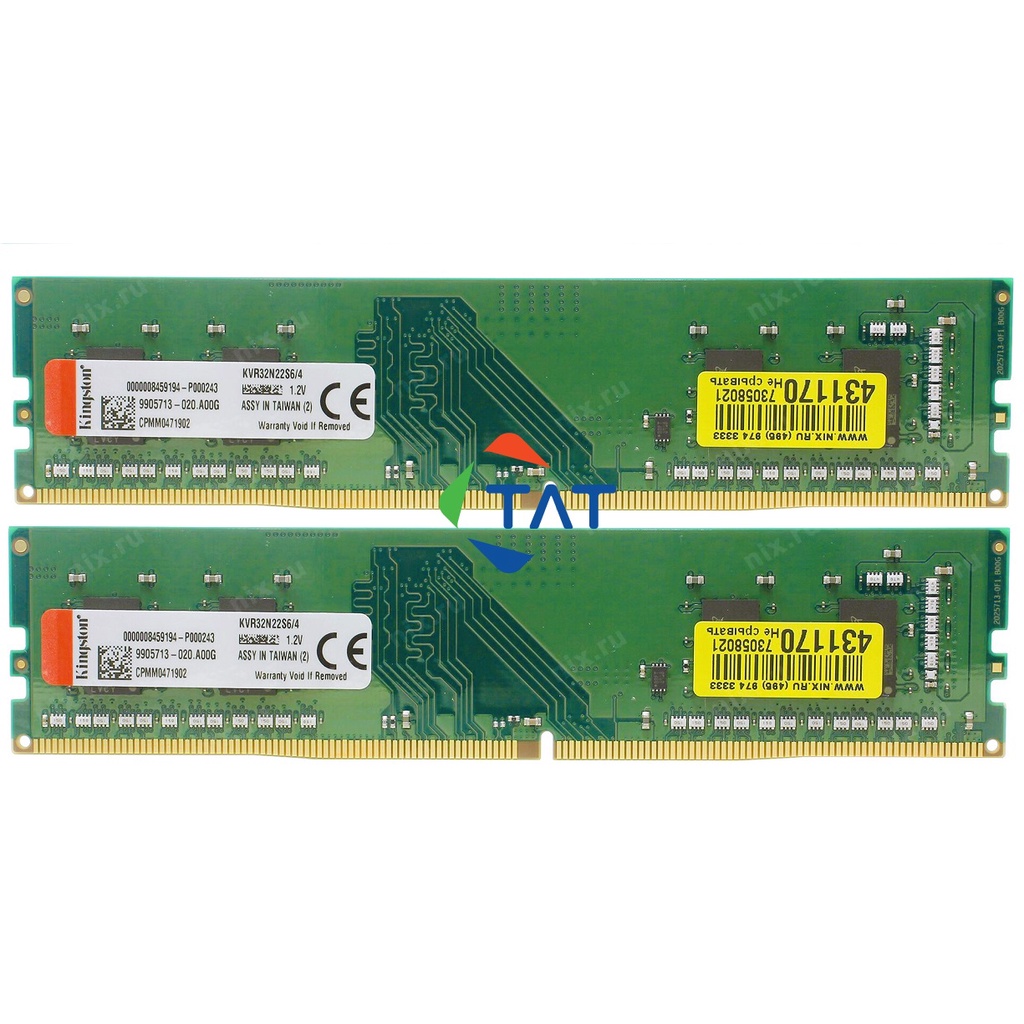 Ram PC Kingston 4GB DDR4 3200MHz Mới - Bảo hành 36 tháng