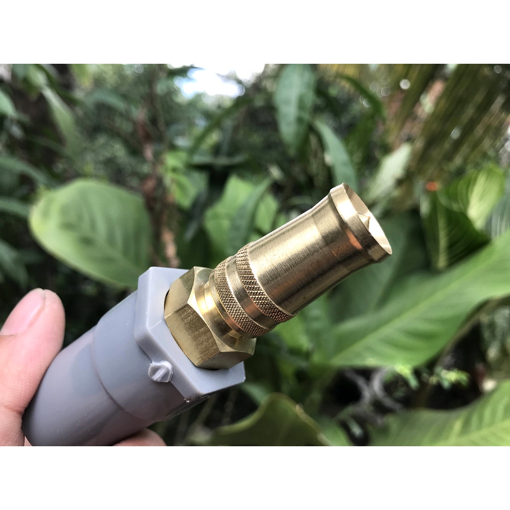 Đầu Vòi Xịt Tăng Áp Bằng Đồng Phun Nước Rửa Xe, Tưới Cây Tăng Áp Đa Năng